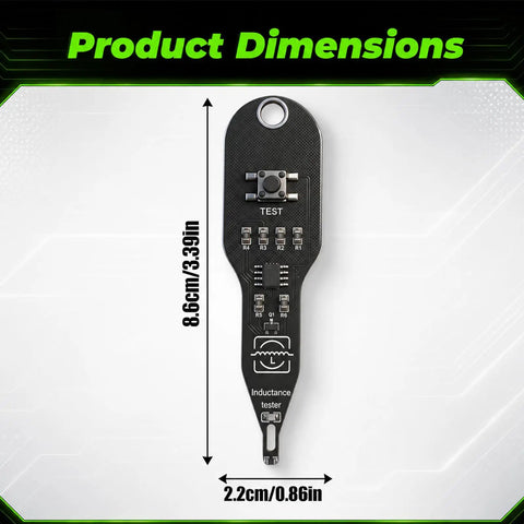 Two Pack Electronic Circuit Board Tester Inductance Detector For Quick Fault Detection With LED Indicators Precise Coil Testing Fault Isolation And Easy Troubleshooting For Techs And Hobbyists, black PCB tester