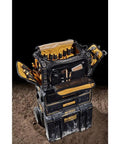 Pro Grade ToughSystem 2.0 Jobsite Tool Bag With Vertical Access, Over 50 Pockets, Top Storage With Bungee Cord shown on stack