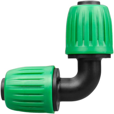 Half Inch Drip Irrigation Fittings 12 Pack Barbed 90 Degree Elbows With Locked Nuts For Anti Drop Connection Works With Standard Half Inch Drip Tubing
