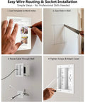 Steps to install Wall Mounted TV Cable Concealer Kit With Recessed Power Hub, Two Outlets, USB A Port And USB C Port