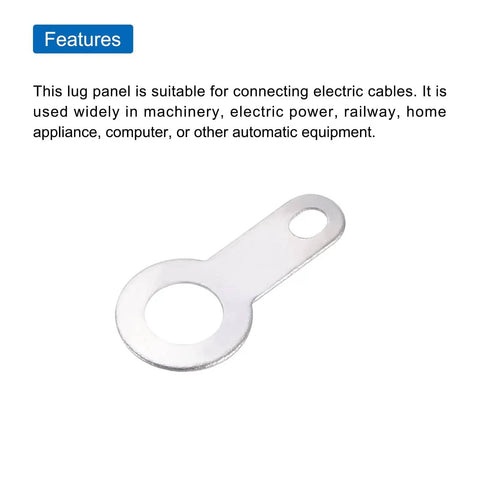 Soldering Lug Plate Ring Terminal For PCB Wiring 12x6x3.2mm Solid Wire Connection For Power Cables Ideal For Machinery Electrical