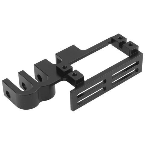 Beefy Dual Stage Servo Parabolic Throw Dispenser for RC Drones and Multicopters, aluminum frame part, FPV ready, side angle