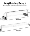 4 Pack Transparent Adjustable Air Deflectors For Vents And Ceiling Registers 8.5 To 15 Inches Magnetic Mount lengthening design