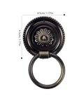 Brass Single Hole Drawer Pull Handle for Cabinets and Doors Vintage Wardrobe Knob With Retro Vibe Rustic Furniture Hardware
