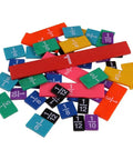 Plastic Rainbow Fraction Tiles For Montessori Math Learning, colorful hands-on fraction manipulatives with unit fractions visible.