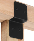 Heavy Duty 4 Pack Pergola Brackets Black Z Deck Joist Ties For 2x6 Cross Joists And 6x6 Posts 6 Gauge Steel Powder Coated Anti Rust