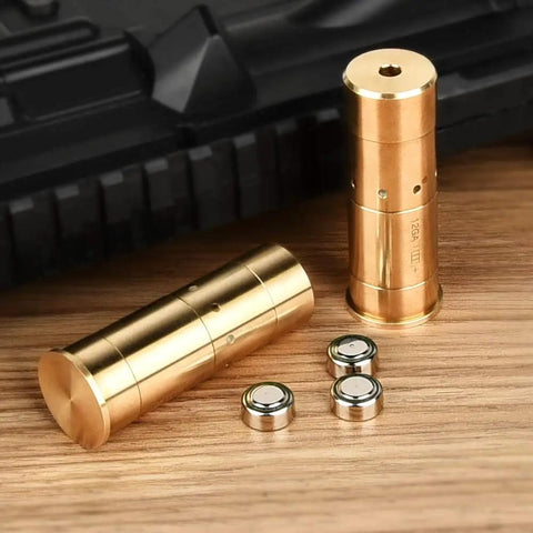 Gold 20 Gauge Bore Sight Red Dot Boresighter Caliber Specific Sighting Tool with AG13 Batteries for Fast Gun Zeroing
