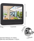 Smart Video Doorbell Camera With 4.3 Inch Display, 1080P HD Video, WiFi Door Peephole Viewer, Tuya App Compatible shown installed