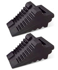 Solid Beefy Rubber Wheel Chocks Heavy Duty Trailer Chock Set GVW Up To 4T 2 Pack Black 8.6 X 3.7 X 4.7 Inches For Cars Travel Trailers RVs Trucks ATVs All Weather Use