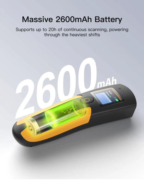2D Wireless Barcode Scanner With 1.4 Inch TFT Screen Portable Bluetooth Barcode Reader 2600mAh Battery