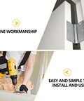 Beefed Up Heavy Duty Zinc Alloy 90 Degree Box Hinges 10 Pack shown on door installation emphasizing fine workmanship