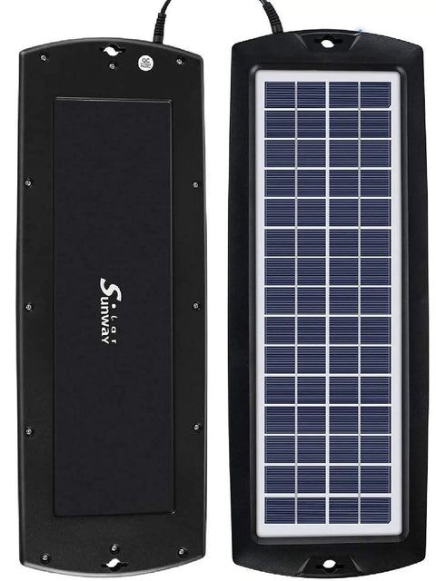 Portable 12V Solar Battery Trickle Charger And Maintainer Kit With Four Watt Panel For Cars RVs Boats Trucks