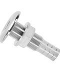Stainless Steel Marine Thru Hull Fitting Beefy Boat Drain Connector For Bilge Drainage And Cooling System, 3/8 Inch Half Thread Outlet