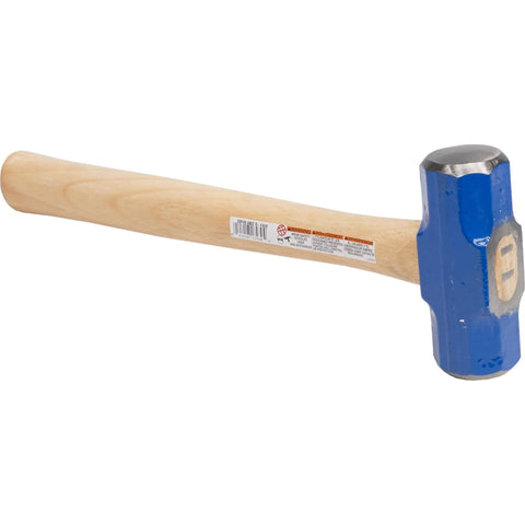 Built Tough Double Faced Engineer Hammer 3 Lb, Rust Resistant, USA Made SDF48 VN17430 With Sure Lock Eye, wood handle, blue head