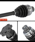 Audi Q5 Front CV Axle Shaft Assembly For 2011 2012 2.0L L4 Front Left Or Right With Axle Nut Included Drop-In Replacement OEM-Grade Durability No-Hassle Bolt-On Install, close-up CV axle shaft