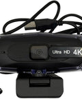 4K Ultra HD Webcam With Stand And LED RGB Lighting, 95 Degree Wide Angle, Auto Focus, 1080P60FPS Video, USB 2.0 For Video Conferencing On Desktop And Laptop