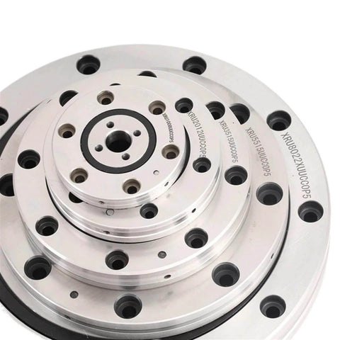 Beefy Deep Groove Ball Bearing 25mm By 80mm By 12mm For Heavy Loads, Precision Crossed Roller Slew Bearing, RU52 CRBF2512AT, top view