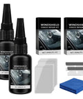 Fast Fix Glass Crack Repair Kit For Windshields With 30ml Repair Liquid Includes Blade Towel And Five Curing Films Two Pack Easy DIY Auto Glass Repair