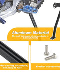Lightweight Aluminum Motorcycle Kickstand For YZ250F YZ450F 2006 2009 Dirt Bike Side Stand With Anodized Rust Resistant Finish No Fuss Install For Stable Parking And Long Lasting Durability installed on bike with bolts