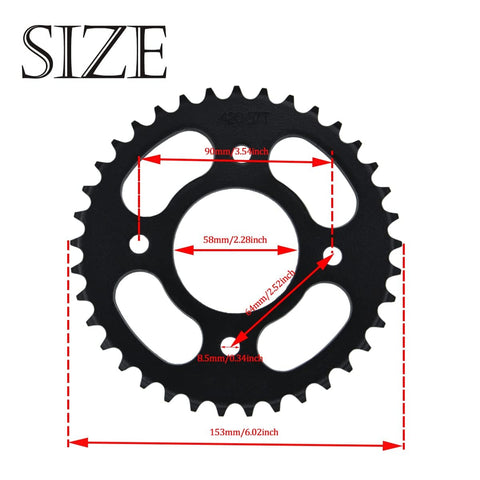 Rear Sprocket 37 Teeth For 420 Chain With 58mm Bore Fits 50cc To 160cc Pit Dirt Bike ATV Quad Premium Durable Steel Construction