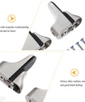 Adjustable Floating Glass Shelf Brackets In Zinc Alloy 4 Pack Wall Mount Clamp Supports with polished surface and screws