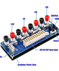 ATX Benchtop Power Breakout Adapter with USB 5V Port showing labeled output channels and components