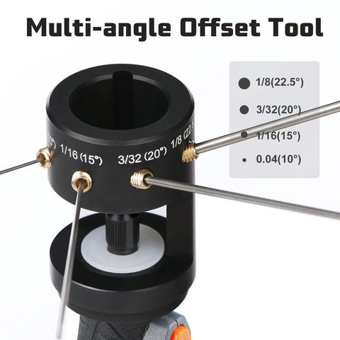 8V Tungsten Electrode Sharpener Cordless Tungsten Grinder For TIG Welding with multi-angle offset tool showing angles