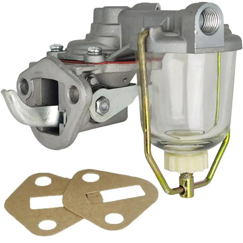 Fuel Lift Transfer Pump With Bowl For Massey Ferguson Tractors And Perkins Engines 3A144 Compatible With 35 50 135 150