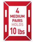 Damage-Free Picture Hanging Strips For Smooth Surfaces, 28 Pairs White Medium 10 Lb And Large 15 Lb, showing 4 medium pairs 10 lbs