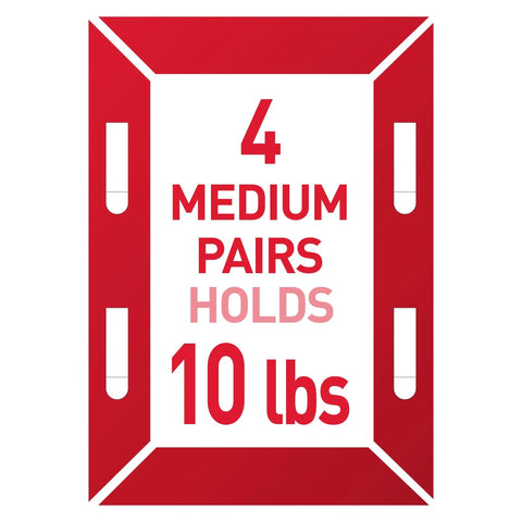 Damage Free Picture Hanging Strips Set With 18 Pairs Medium 10 Lb And Small 5 Lb Frames 36 Strips No Tools Needed White Adhesive Ideal For Home Decor And Wall Art. 4 medium pairs hold 10 lbs in red frame graphic
