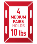 Damage-Free Picture Hanging Strips Set With 64 Strips For Large 15Lb, Medium 10Lb And Small 5Lb Frames, showing 4 Medium pairs label