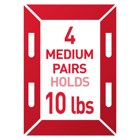 Damage-Free Picture Hanging Strips Set With 64 Strips For Large 15Lb, Medium 10Lb And Small 5Lb Frames, showing 4 Medium pairs label
