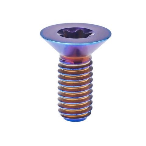 Titanium Torx Countersunk Flat Head Bolts Set Burnt Blue Finish M4 M5 M6 M8 With 8 To 70mm Lengths Grade 5 6Al4V Titanium