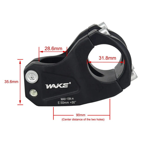 Dope Aluminum Bicycle Stem Thirty One Point Eight Millimeter Clamp Fifty Millimeter Length Thirty Degree Handlebar Riser