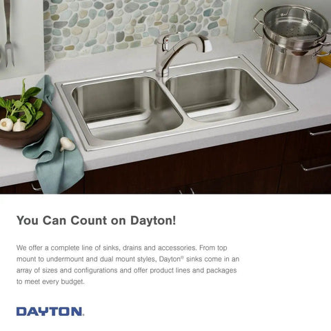 Double bowl stainless steel kitchen sink with faucet, countertop decor, and pots, not the Single Bowl Drop-In Stainless Steel Sink 25 By 21 Inches, 22-Gauge 300 Series, Commercial Grade, ADA Compliant When Properly Installed, No-Fuss Above-Counter Install Built For Busy Kitchens.