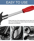 Oil Seal Removal Tool With Dual Hook Tips Heavy Duty Puller Kit for easy seal removal in tight spots with durable steel.