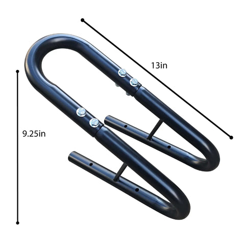 4 Bolt No Wobble Wheel Chock For Motorcycles And Dirt Bikes, Heavy Duty 3.5 Inch Wide, Powder Coated Steel, Side View