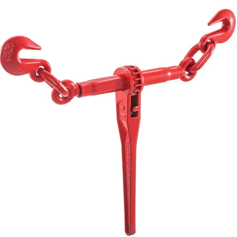 Built Tough Heavy Duty Chain Binder Kit With Swivel G70 Hooks Fits 3/8 To 1/2 Inch Grade Seven Links 9215 Lbs No Slip Pull Power For Trailer Towing And Road Rigs 4 Piece Deal