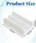 Sliding Shower Door Bottom Guide Rail With Screws For 7/16 Inch Glass, Durable Plastic Track Kit That Fits Standard Shower Doors, Precise Fit No Hassle Install Smooth Sliding. White plastic shower door guide rail, 7.62cm x 4cm x 1.52cm
