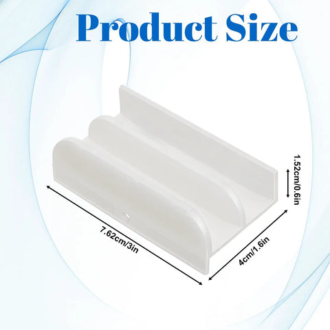 Sliding Shower Door Bottom Guide Rail With Screws For 7/16 Inch Glass, Durable Plastic Track Kit That Fits Standard Shower Doors, Precise Fit No Hassle Install Smooth Sliding. White plastic shower door guide rail, 7.62cm x 4cm x 1.52cm