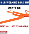 Mini Load Binder Accessory One Quarter Inch Quick Release Tie Down Tool With Seven Three Quarter Inch Handle orange color