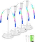4 Pack Rechargeable Food Fans For Tabletop Use With 2000mAh Battery, Portable USB Powered, 360 Degree Goose Neck