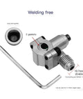 Refrigerator needle valve kit BVP31 with two gaskets and wrenches; chrome valve with 1/4 port for 6–10 mm copper pipes