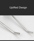 Close-up of Heavy Duty Slat Wall Hooks Slot Plate Hook 15cm Iron Silver Electroplated with 30 Degree Upturned Flat Tip