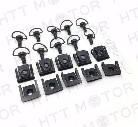 10 Pack Dzus Style Motorcycle Quick Release Fairing Fasteners One Quarter Turn With 15mm Pins Durable Aluminum Construction Easy Install No Drill Needed Secure Fit For Street Bikes And Dirt Bikes