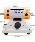 Mini Dual Mode Rotary Engraver And Compact Desktop Polisher Kit For Wet Dry Woodworking featured on a bench lathe display.