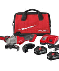 Heavy Duty 18V Cordless Brake Disc Grinder Kit includes grinder, charger, and two batteries in a red carrying case.
