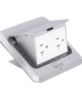 Shop Grade 250V 20A Floor Electrical Outlet With Embedded Pop Up Power Socket And Ip40 Weather Seal designed for busy office desks.