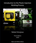 Book cover showing plastic injection molding machine for Hands On Guide To Plastic Injection Molding From Polymers And Mold Design