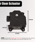 604-240 HVAC Heater Blend Door Actuator Passenger Side Compatible With 2007 2015 Ford Edge Lincoln MKX dimensions shown